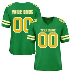 Kelly Green Gold-White Football Jersey