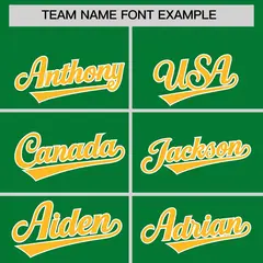 Kelly Green Gold White Gradient Raglan Varsity Letterman Jacket 3