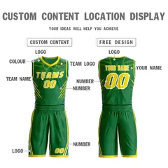Kelly Green Gold-White Graffiti Claw Element Basketball Jersey 3