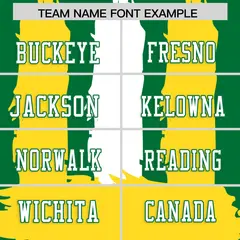 Kelly Green Gold White Graffiti Pattern Flag Football Jersey 3