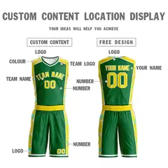 Kelly Green Gold-White Lightning Graffiti Basketball Jersey 3