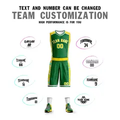 Kelly Green Gold-White Lightning Graffiti Basketball Jersey 4
