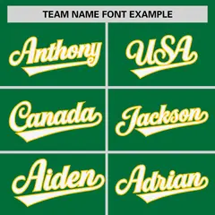 Kelly Green Gold-White Raglan Sleeves V-Neck Hockey Jersey 3