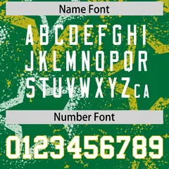 Kelly Green Gold-White Star Graffiti Football Jersey 4