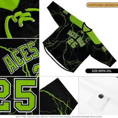 Kelly Green Gold White Star Series Lace-Up Neck Hockey Jersey 6