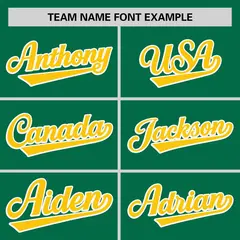 Kelly Green Gold-White Stripe Raglan Sleeves Baseball Jersey 3