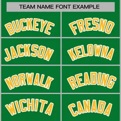 Kelly Green Gold-White Varsity Full-Snap Letterman Jacket 5