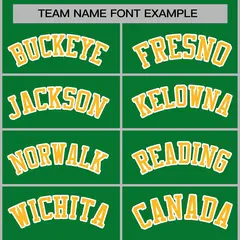 Kelly Green Gold-White Varsity Full-Snap Letterman Jacket 5