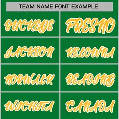 Kelly Green Gold-White Varsity Full-Snap Letterman Jacket 5