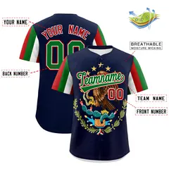 Kelly Green Graffiti Mexican Style Baseball Jersey 3