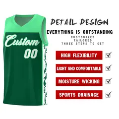 Kelly Green Graffiti Side Pattern Basketball Jersey 2