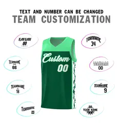 Kelly Green Graffiti Side Pattern Basketball Jersey 4