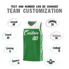 Kelly Green Graffiti Side Pattern Basketball Jersey 4