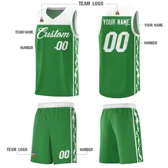 Kelly Green Graffiti Side Pattern Basketball Jersey 5