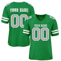 Kelly Green Gray-White Classic Authentic Football Jersey 1