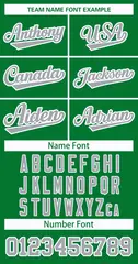Kelly Green Gray-White Classic Style Hockey Jersey 3