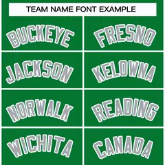 Kelly Green Gray-White Classic Style Hockey Jersey 3