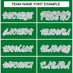 Kelly Green Gray-White Classic Style Hockey Jersey 3