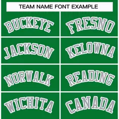 Kelly Green Gray-White Classic Style Hockey Jersey 3