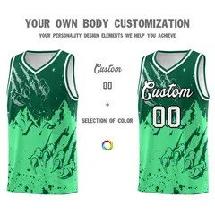 Kelly Green Green Beast Pattern Sports Basketball Jersey 3