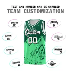 Kelly Green Green Beast Pattern Sports Basketball Jersey 4