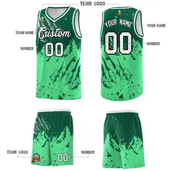 Kelly Green Green Beast Pattern Sports Basketball Jersey 5