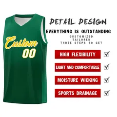 Kelly Green Green Gradient Sports Uniform Basketball Jersey 2