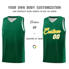Kelly Green Green Gradient Sports Uniform Basketball Jersey 3