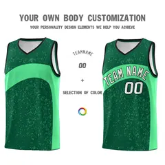 Kelly Green Green Irregular Dot Graffiti Basketball Jersey 3