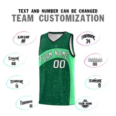 Kelly Green Green Irregular Dot Graffiti Basketball Jersey 4