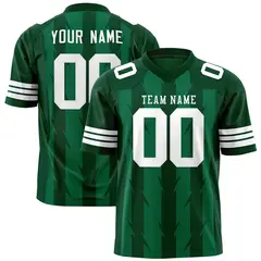 Kelly Green Green Razr Stripe Graffiti Flag Football Jersey