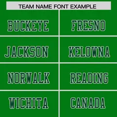 Kelly Green Green Shoulder Cut Two-Tone Flag Football Jersey 3