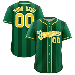 Kelly Green Green Thick Stripe Authentic Baseball Jersey