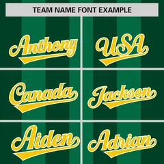 Kelly Green Green Thick Stripe Authentic Baseball Jersey 3