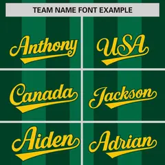 Kelly Green Green Thick Stripe Authentic Baseball Jersey 3