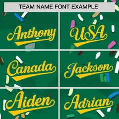 Kelly Green Ice Cream Cone Graffiti Fashion Baseball Jersey 3