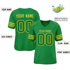 Kelly Green Kelly Green-Gold Football Jersey 2