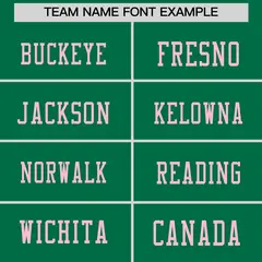 Kelly Green Light Pink Sequin Lettering Football Jersey 3
