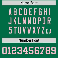 Kelly Green Light Pink Sequin Lettering Football Jersey 4