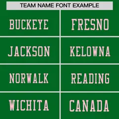 Kelly Green Light Pink Sequin Lettering Football Jersey 3