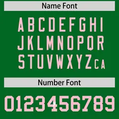 Kelly Green Light Pink Sequin Lettering Football Jersey 4