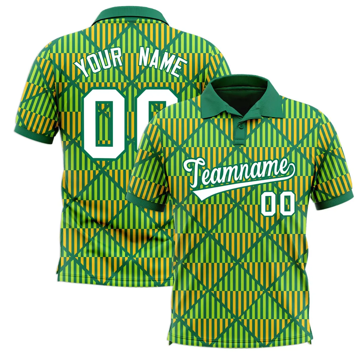Kelly Green Lingge Sunshine Team Polo Shirts