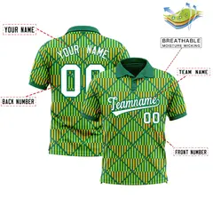 Kelly Green Lingge Sunshine Team Polo Shirts 2