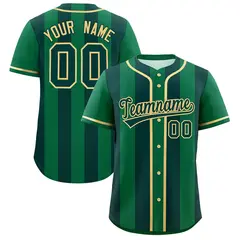 Kelly Green Midnight Green Thick Stripe Baseball Jersey 1