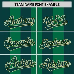 Kelly Green Midnight Green Thick Stripe Baseball Jersey 3