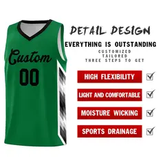 Kelly Green Mosaic Gradient Basketball Jersey 2