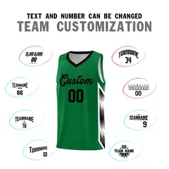 Kelly Green Mosaic Gradient Basketball Jersey 4