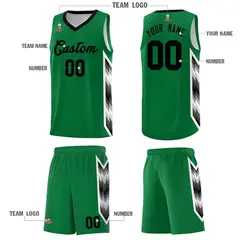 Kelly Green Mosaic Gradient Basketball Jersey 5