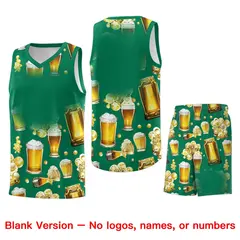 Kelly Green National Beer Day Beer Bubble Basketball Jersey 7
