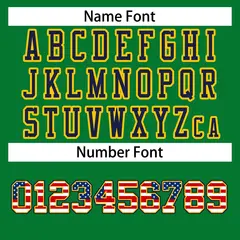 Kelly Green Navy-Gold Football Jersey 4